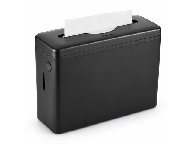Multifold Paper Towel Dispenser Countertop Black Wide Design Large Capacity Heavy-Duty Non-Slip Base, Enclosed Push-Button Lid, 300 Sheet Z/C...