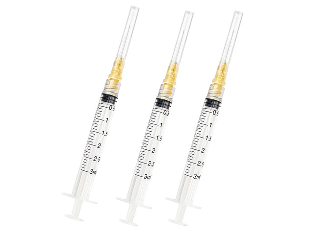 100pcs 3ml 25g x 5/8 in for Scientific Accessories Refilling Liquids 3cc 25 gauge 5/8 inch Disposable Reconstitution,Lab Sample Supplies,...