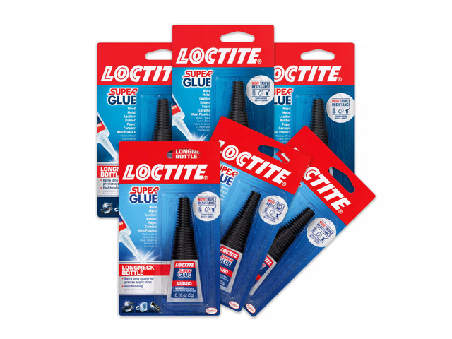 Super Glue Liquid Longneck Bottle, 5g Bottle (Pack of 6) Instant Adhesive for Plastic, Wood & Metal, Clear Superglue with Extra Long Precision...