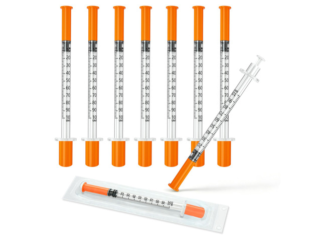 1ml/cc 29G 1/2' Syringes with Needle, 100 Pack
