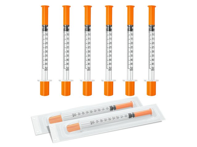 Jeringas0.5ml/cc 31G 5/16, 100 Pack Individually Wrapped and Easy to Use