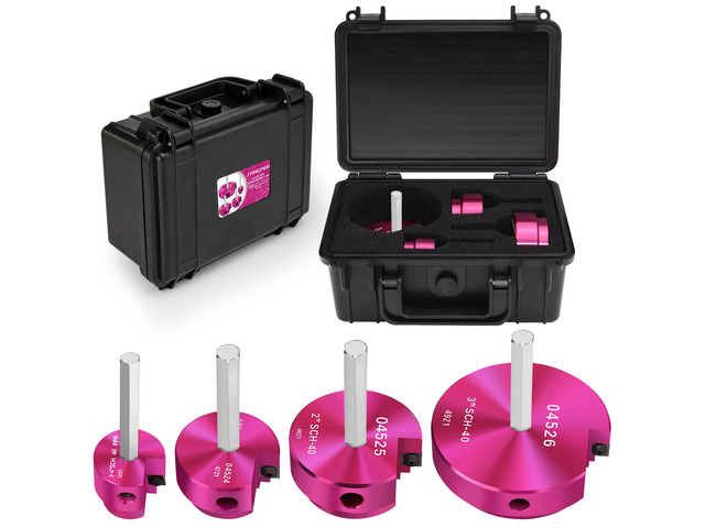 PVC Pipe Reamer Kit,PVC Fitting Saver Hub Socket Saver for Plumbing 4-Piece Plastic Pipe Reamer Tool Kit Include 3/4', 1.5', 2', 3' Reamers for...