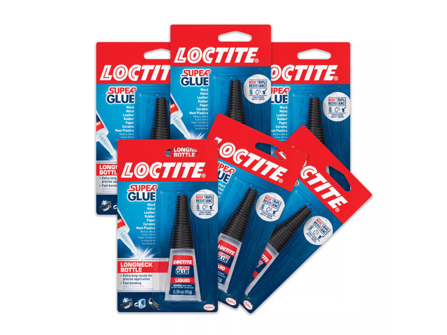 Super Glue Liquid Longneck Bottle, 10g Bottle (Pack of 6) Instant Adhesive for Plastic, Wood & Metal, Clear Superglue with Extra Long Precision...