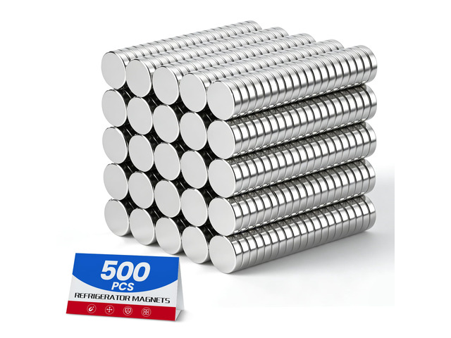 500 Pack Small Strong Magnets, 8x2mm Rare Earth Magnet Mini Tiny Neodymium Magnets for Crafts, 3D Printing, Refrigerator, DIY, Kitchen and Office