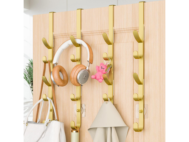 Over the Door Hooks, Metal Door Hooks for Hanging, Over the Door Purse Organizer for Door Coat Hanger, Back of Shower for Hanging Towel Rack...