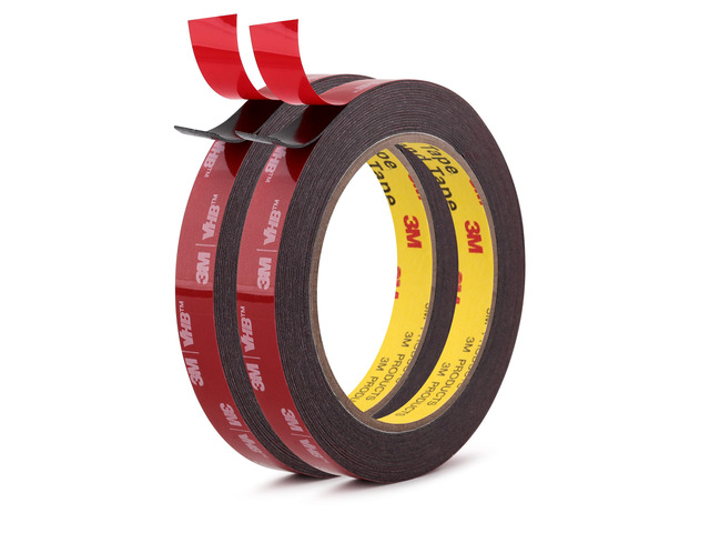 3M Double Sided Tape, Heavy Duty, 1/2 x 18Ft, 5925, Black, 2 Pack Very High Bonding, Permanent, Waterproof Foam Mounting Tape for Automotive, Home,...