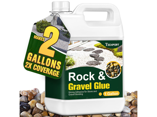 1 Gallon Rock Glue for Landscaping Strong Pea Gravel Binder & Stone Adhesive for Walkways, Yards, Patios, and Decorative Driveway Edges