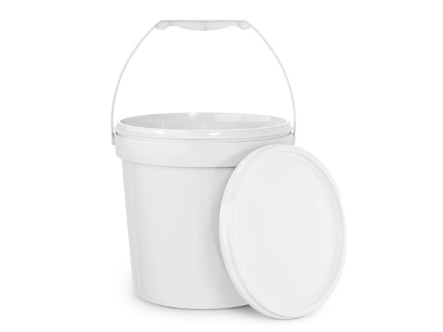 1 Gallon Food Grade Round Plastic Bucket - Food Storage Deli Containers with Lids Ideal for Ice Cream, Soup, and Prep Containers - BPA-Free,...
