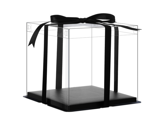 6Pcs Tall Cake Boxes Clear cake Box with Ribbon, 12x12x 10inch,Ideal for Large 10' and 12' Inch Tall Layer Tiered Cakes and Clear Gift Boxes for...