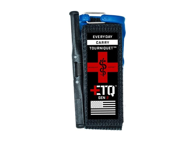 Tourniquet - ETQ Gen 2 Made in The USA EDC Gear for Trauma Kits, Tourniquet Kits, and Medical Emergency Bags, Blue Trainer, Wide (1.5')