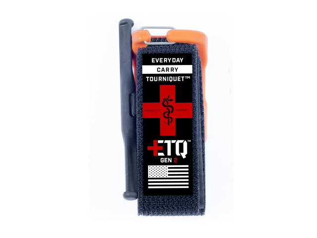 Tourniquet - ETQ Gen 2 Made in The USA EDC Gear for Trauma Kits, Tourniquet Kits, and Medical Emergency Bags, Orange, Wide (1.5')