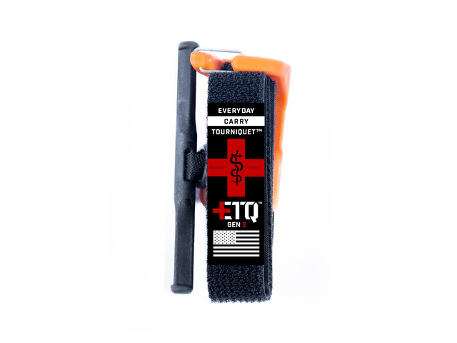 Tourniquet - ETQ Gen 2 Made in The USA EDC Gear for Trauma Kits, Tourniquet Kits, and Medical Emergency Bags, Orange, Regular (1')
