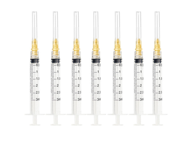 100pcs 3ml 25g 1.5 in Luer Lock Lab Supplies,Dispensing Liquids Individually Wrapped,Long