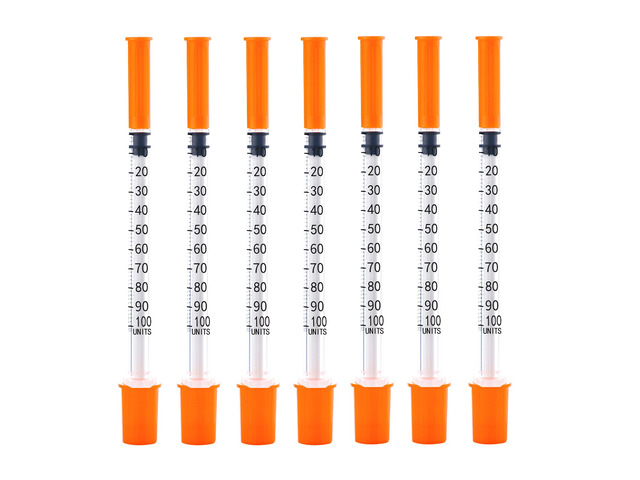 100pack 1cc Syringes with 32G 1/4 Inch-6mm U-100 Accurate Measuring for Liquid Individually Sealed Packaging