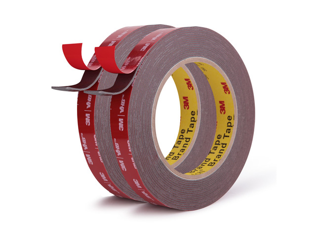3M Double Sided Tape, Heavy Duty, 1/2 x 18Ft, Gray, 2 Pack Very High Bonding, Permanent, Weather, Waterproof Foam Mounting Tape for Home, Office,...
