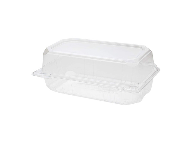 Clamshell Take Out Food Containers [9'x5' - 250 ct] Durable, Stackable, Crack-Resistant To Go Boxes Clear