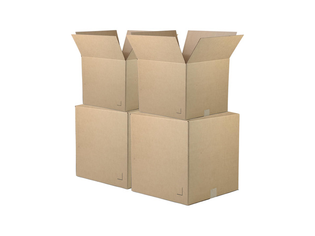 Moving Boxes 4-Pack XX-Large 24x24x24 inch Durable ECT 32 Corrugated Shipping Boxes for Mailing, Packing, Moving, and Storage Recyclable and...