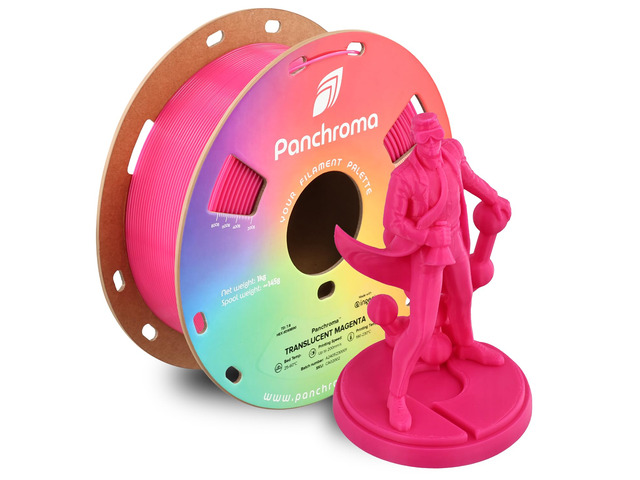 Panchroma Translucent PLA Filament 1.75mm, 1kg, Magenta Neatly Wound, Semi Transparent PLA, Easy Print & Smooth Feeding, Compatible with Bambu Lab...
