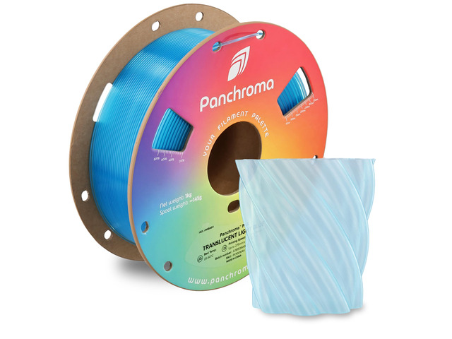 Panchroma Translucent PLA Filament 1.75mm, 1kg, Light Blue Neatly Wound, Semi Transparent PLA, Easy Print & Smooth Feeding, Compatible with Bambu...
