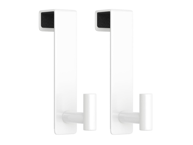 Over Door Hooks, Metal Hooks Organizer for Hanging, Over The Door Storage Rack for Robe,Towel Holder for Clothes (White, T Shape 2 Pack, Fits...