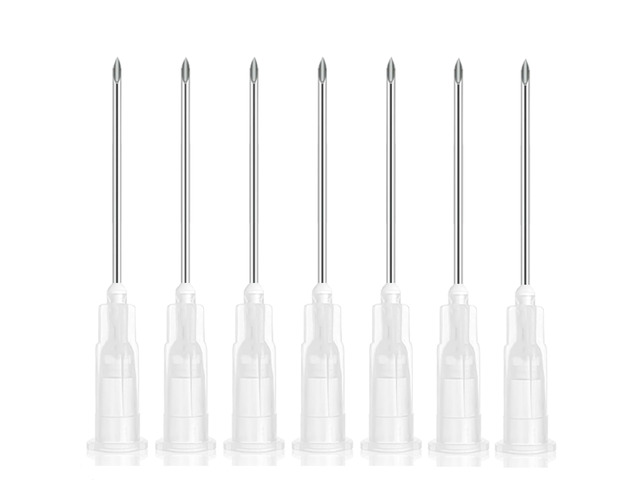 16G 32MM 100 Pack Sterile Disposable Injection Needle with Cap for Lab Supplies, Poultry, Pet, and Industrial Dispensing Accessories