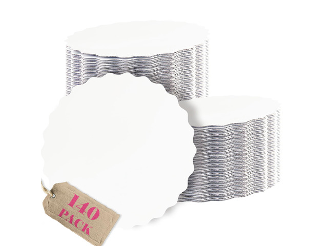 White 12 Inch Wave Cake Boards Round 140-Packs Circles Rounds Base Cake PlateThinner But Stronger