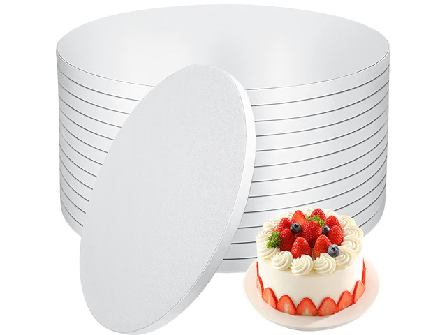 6 PCS Cake Drums 10 Inch, 10inch Drum, Cake Boards 10 Inch Round, 1/2' Thick Cardboard, Sturdy Circle, Base para Pastel Cardboard Base White Cake...
