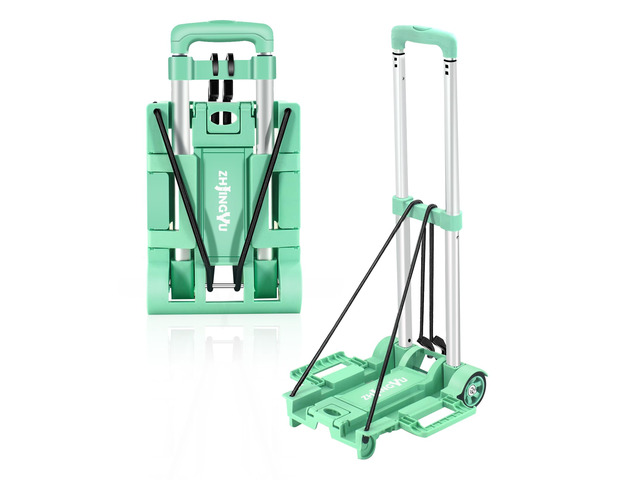 Folding Hand Truck Dolly Cart,Collapsible Shopping Trolley,Mini Lightweight Hand Dolly,Backpack Trolley,Luggage Cart,Aluminum Telescopic Rod,2...