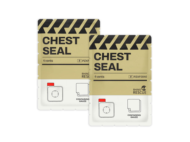 Vented Chest Seal, IFAK Refill First Aid Supplies (2 Count) Sterile Emergency Trauma Dressing, Occlusive Adhesive Pad Medical for Wound Care,...