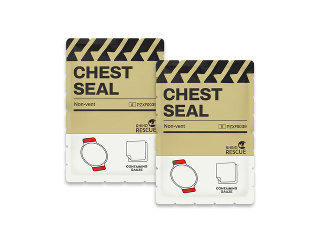 Non-Vented Chest Seal, IFAK First Aid Supplies (2 Count) Sterile Emergency Trauma Dressing, Occlusive Adhesive Pad Medical for Wound Care, Gunshot,...