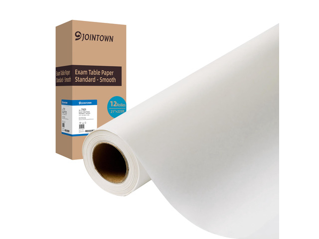 Exam Table Paper - New Upgrade Barrier Protection, 21' x 225ft, Smooth White Case of 12 Rolls - Hygienic, Disposable, and Reliable Medical Table...
