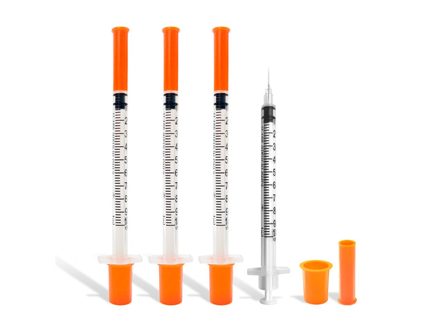 100 Pack Syringes with Needle, U-100 1ml 31G 5/16' 8mm Syringe Individually Sealed, High-Quality, Leak-Resistant, Visible Scales