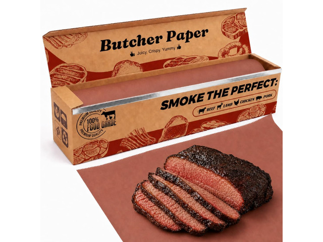 PerkHomy Pink Butcher Paper Roll 18' x 2400' (200') with Upgraded Packaging for Smoker BBQ Grilling Smoking Meat Unbleached Uncoated Unwaxed