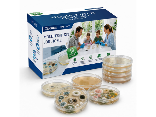 Mold Test Kit for Home, 16 Detection Tests, DIY Mold Detector for Indoor Air Quality, Home Surfaces & HVAC Systems, Fast Accurate Black Mold...