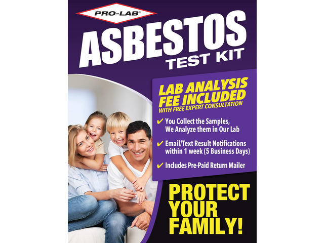 Asbestos Test Kit - You Collect 2 Samples, We Analyze Them. Emailed Results Within 1 Week (5 Business Days) Includes Return Mailer and Expert...