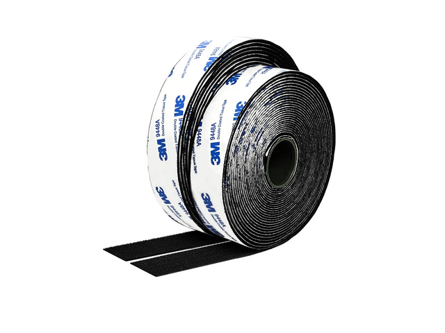 Hook and Loop Tape 1in x 20ft, Slef Adhesive Interlocking Strip, Mounting Tape Heavy Duty Adhesion, Picture Hanging Strips