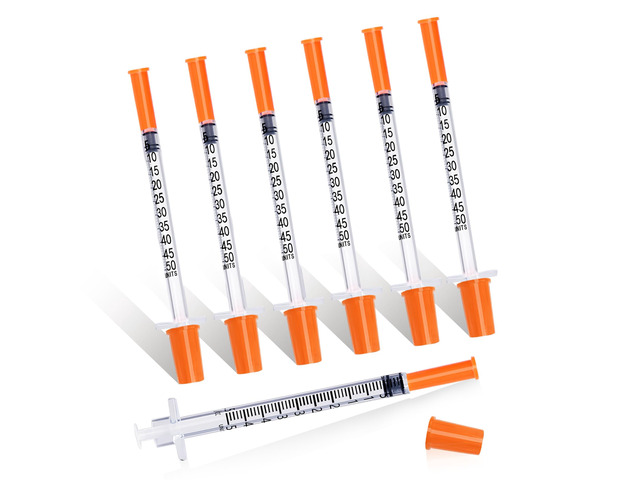 0.5ml 30G 5/16' 8mm Syrings, Lab Supplies Disposable Individual Package, Pack of 25
