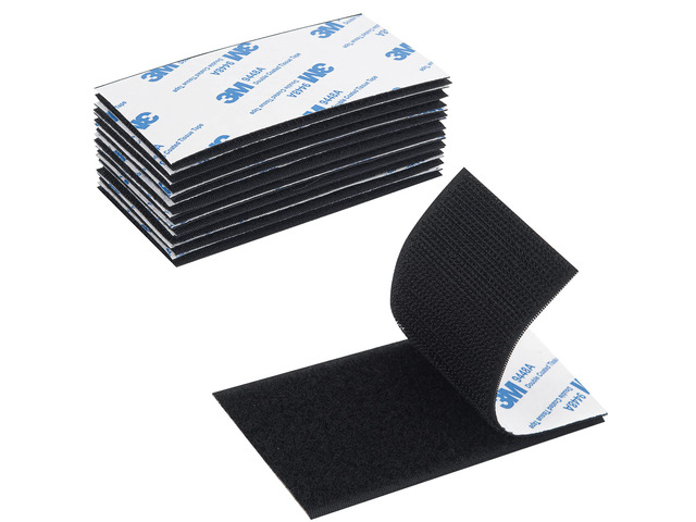 Hook and Loop Tape 2in x 4in 10 Pairs, Slef Adhesive Interlocking Strip, Double Sided Mounting Tape Heavy Duty, Picture Hanging Strips