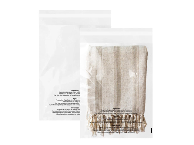 1000 Count 9x12 Inch Self Seal Clear Poly Bags with Suffocation Warning for Packaging Clothing, T Shirts, Decorative Wrappers and More with...
