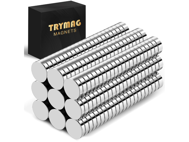 Small Neodymium Magnets, 200Pcs Round Rare Earth Magnet 8x3mm Mini Strong Refrigerator Disc Magnets for Crafts, Whiteboard, Fridge, Office,...