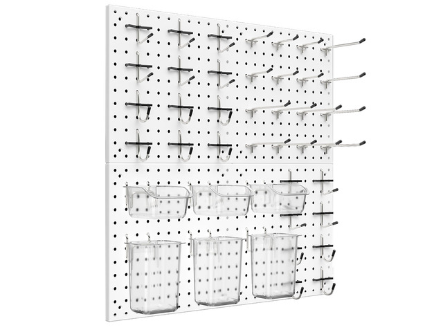 Peg Board Kit, Includes Pegboard and Accessories,with Hooks and Bins,Peg Board Wall Organizer for Office,Ornaments Display,Crafts Organization (66,...