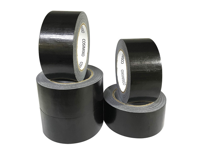 5-Pack Black Heavy Duty Duct Tape, 2 inches x 30 Yards, Strong, Flexible, No Residue, All-Weather and Tear by Hand - Bulk Value for Repairs,...
