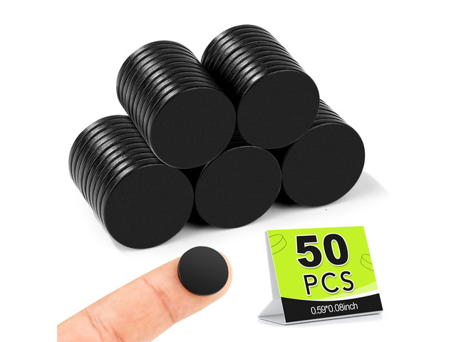 50 Pack Small Magnets, 15x2mm Refrigerator Magnet Rare Earth Magnets Neodymium Magnet for Crafts, Whiteboard, Kitchen Cabinet