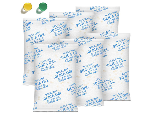 Moisture Absorbers 100 Gram 16 Packs Silica Gel Packets Food Grade Silica Packets with Color Indicating, Premium Desiccant Packs for Food,...