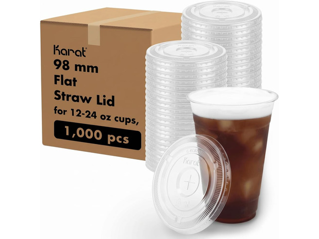 C-KC626TS 98mm Diameter Flat Lids for Cold Cups, Case of 1000