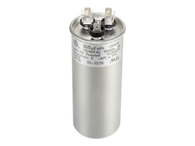 35+5 uF 35/5 MFD ±6% 370V/440VAC CBB65 Dual Run Circular Start Capacitor for Heat Pump Air ConditionerTen Years of Coverage