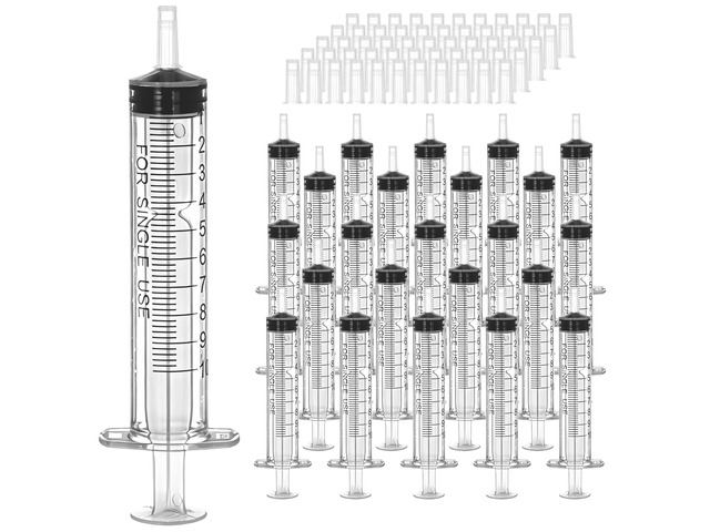 100 Pack 10 ml syringe, Versatile 10ml oral syringes, Perfect syringe for jello shots, Lab Use, Pet Feeding, Liquid Measuring & Refilling,...