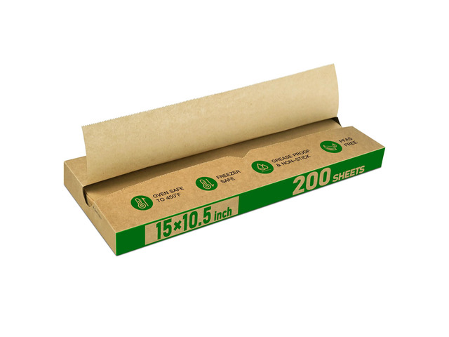 Precut POP UP Deli Paper Sheet, 200 Pack, 15' x 10.5', Kraft Interfolded Heavy Paper, Waterproof & Grease-Resistant, for Food Wrap and Serving