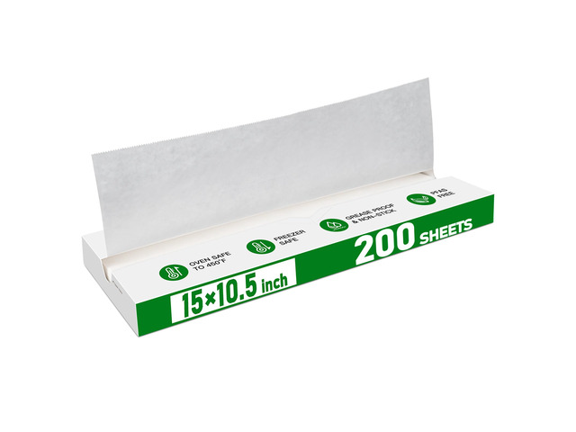 Precut POP UP Deli Paper Sheet, 200 Pack, 15' x 10.5', White Interfolded Heavy Paper, Waterproof & Grease-Resistant, for Food Wrap and Serving