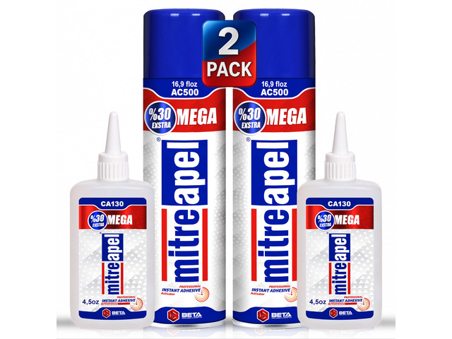 CA Glue with Activator (2x4.5 oz-2x16.9 floz)Instant Bond Professional Cyanoacrylate Adhesive and Super Glue Accelerator for Woodworking,Ceramic,...